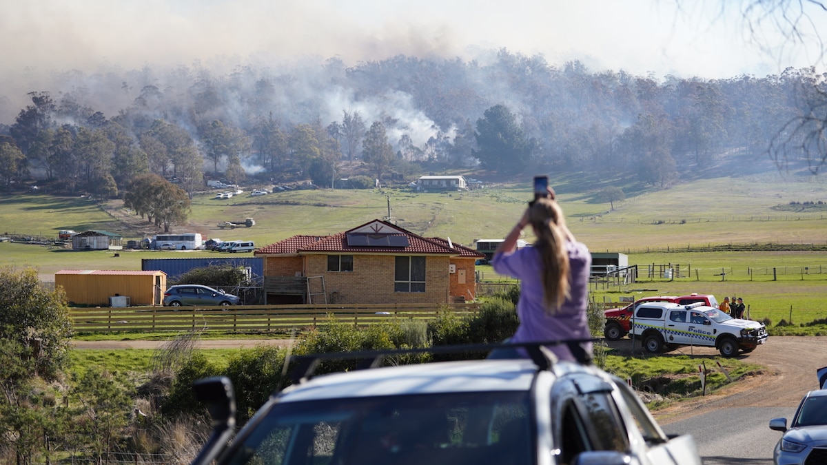 Multiple bushfire alerts in Tasmania as winds make blazes difficult to control